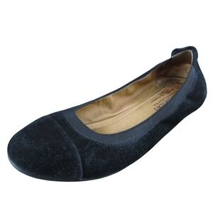 Josef Seibel Women Ballet Shoes Black Leather Slip On Size 37 Medium